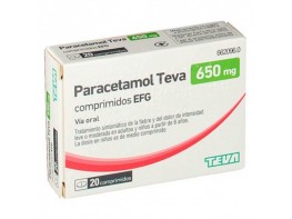 Imagen del producto  Paracetamol Teva-Rimafar 650 mg comprimidos EFG
